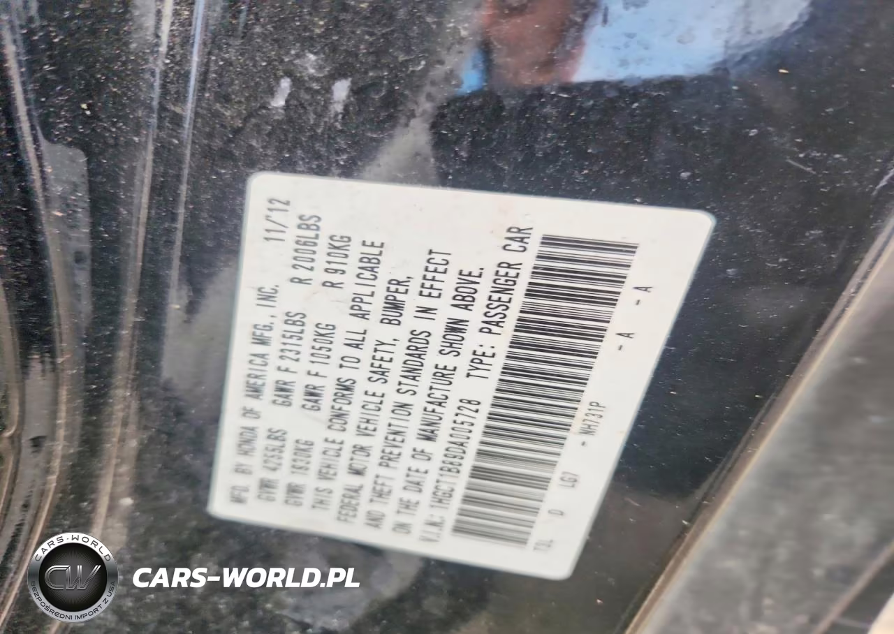 2013 Honda Accord Exl VIN:1HGCT1B89DA005728 - 13