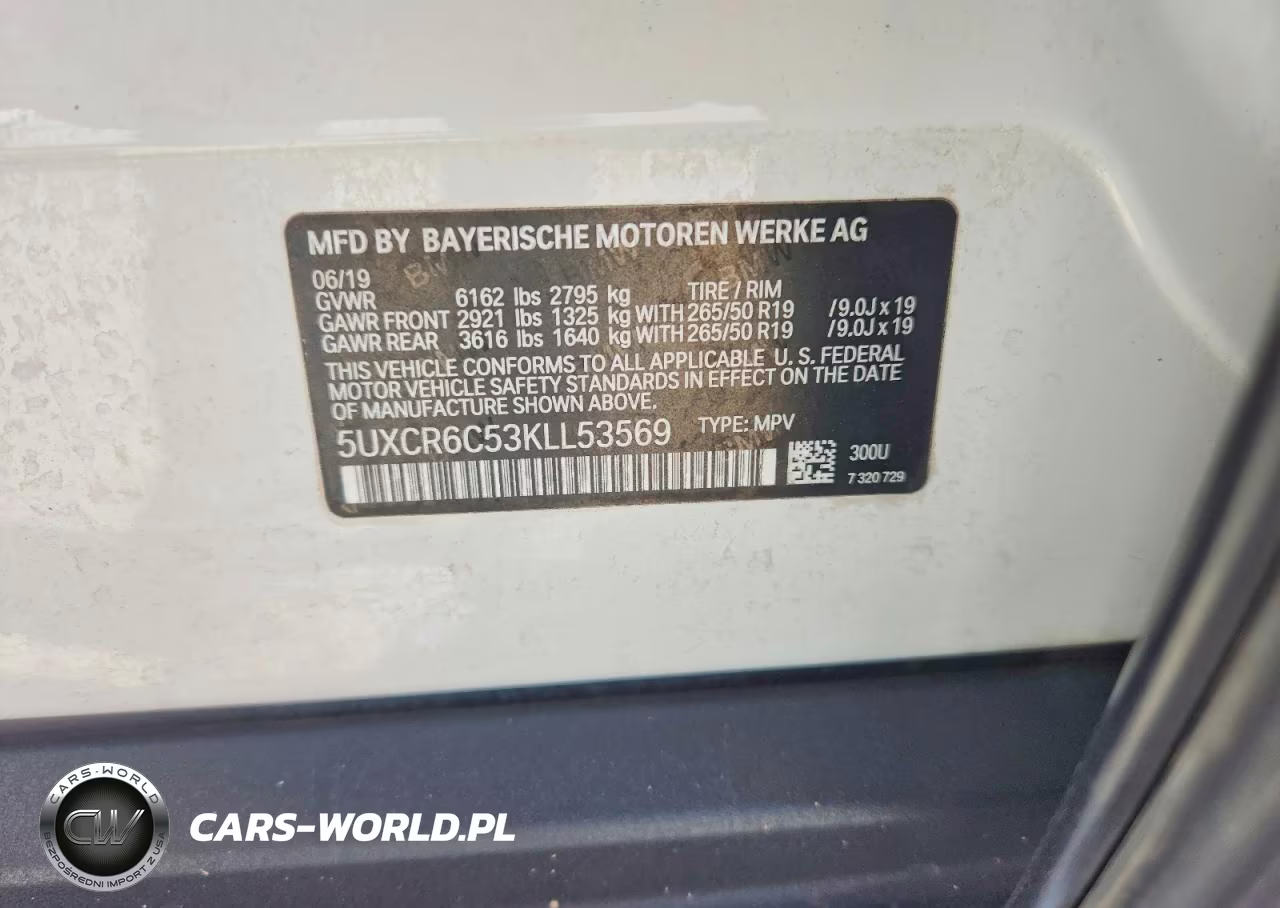 2019 BMW X5 xDrive40I VIN:5UXCR6C53KLL53569 - 13