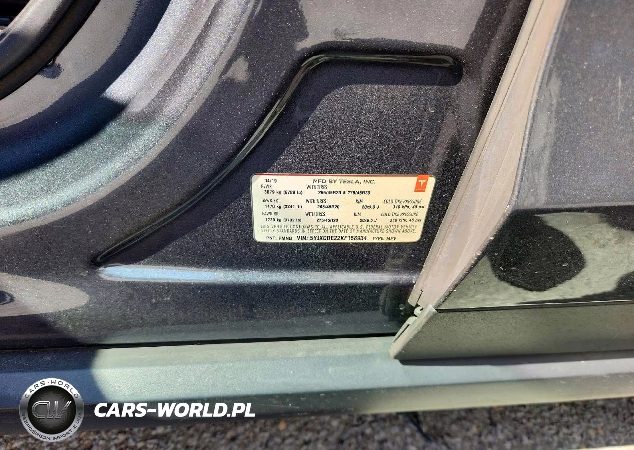 2019 Tesla Model X VIN:5YJXCDE22KF158934 - 12