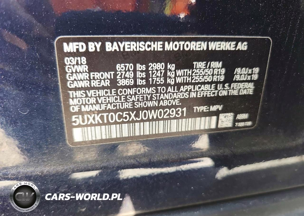 2018 BMW X5 Xdr40E VIN:5UXKT0C5XJ0W02931 - 13