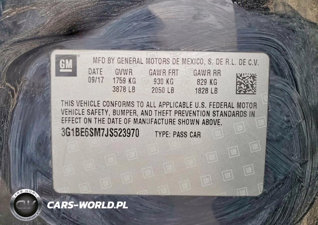 2018 Chevrolet Cruze Lt VIN:3G1BE6SM7JS523970 - 12