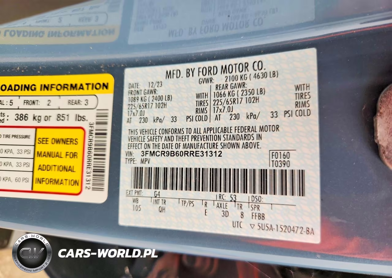 2024 Ford Bronco Sport Big Bend VIN:3FMCR9B60RRE31312 - 14