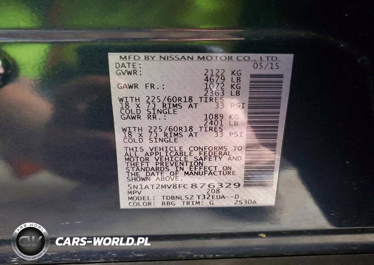2015 Nissan Rogue Sl VIN:5N1AT2MV8FC876329 - 13