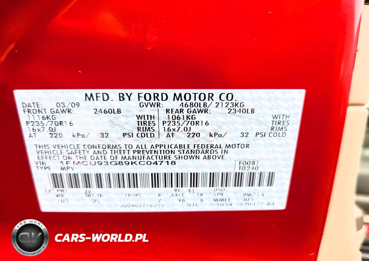 2009 Ford Escape Xlt VIN:1FMCU93G89KC04718 - 13