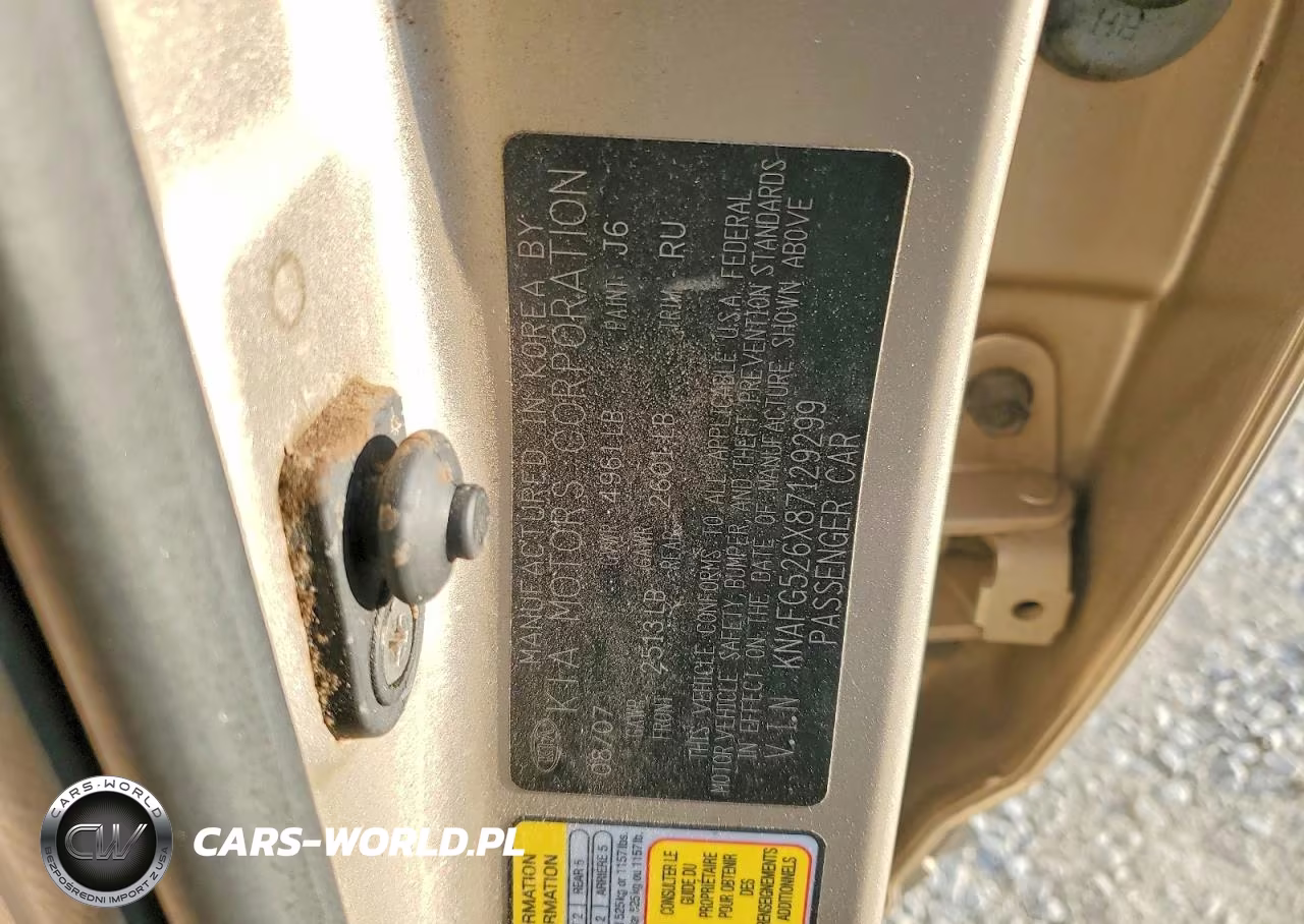 2008 Kia Rondo Lx VIN:KNAFG526X87129299 - 12