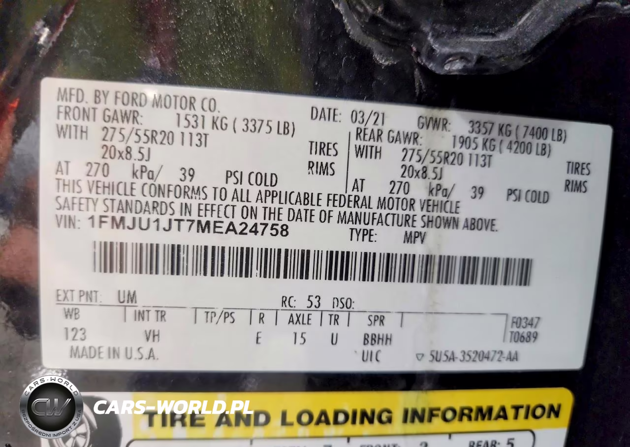 2021 Ford Expedition Xlt VIN:1FMJU1JT7MEA24758 - 13