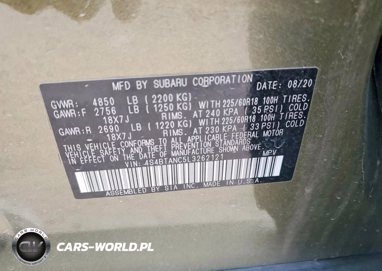 2020 Subaru Outback Limited VIN:4S4BTANC5L3262121 - 13