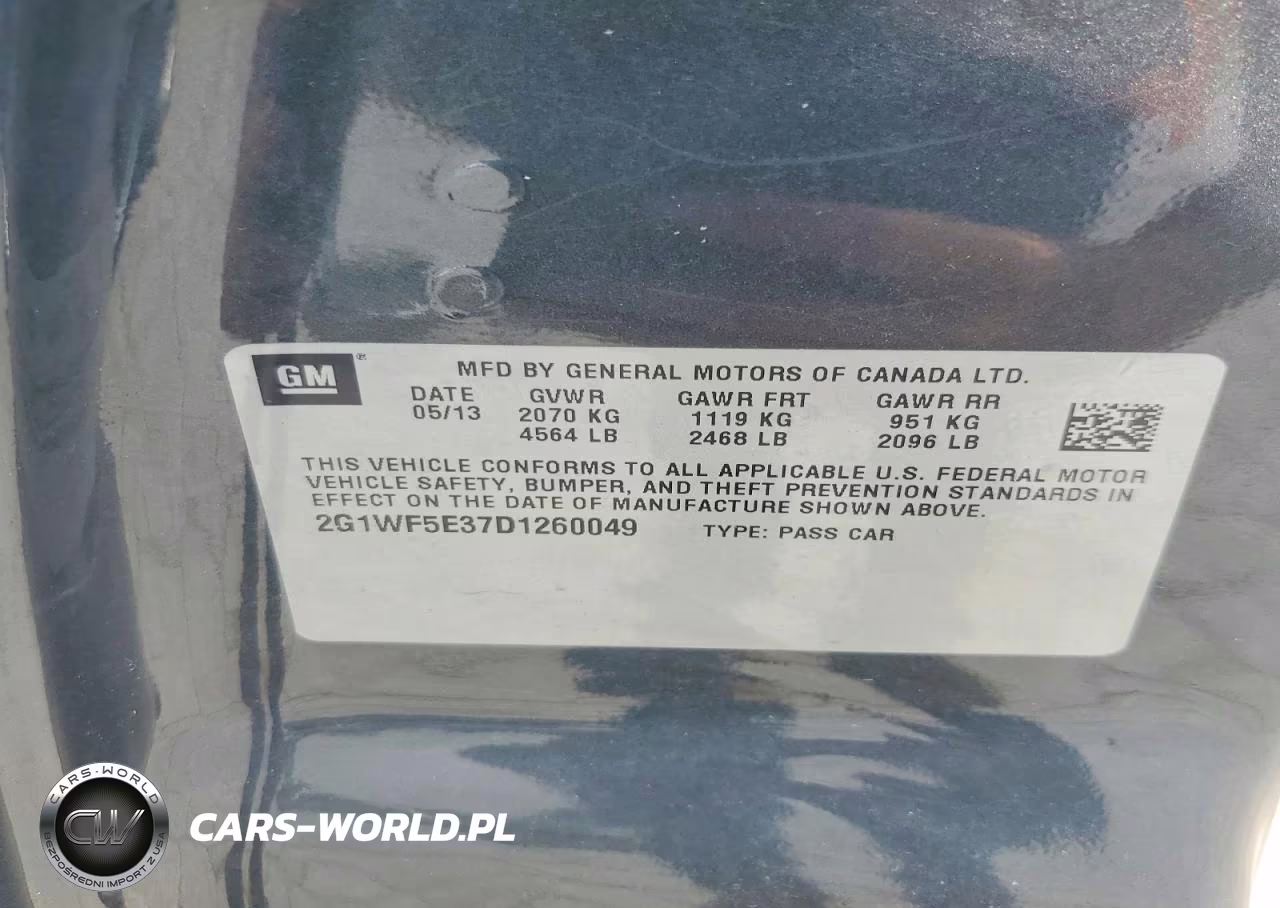 2013 Chevrolet Impala Ls VIN:2G1WF5E37D1260049 - 12