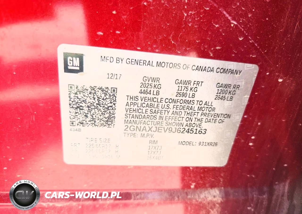 2018 Chevrolet Equinox Lt VIN:2GNAXJEV9J6245163 - 14