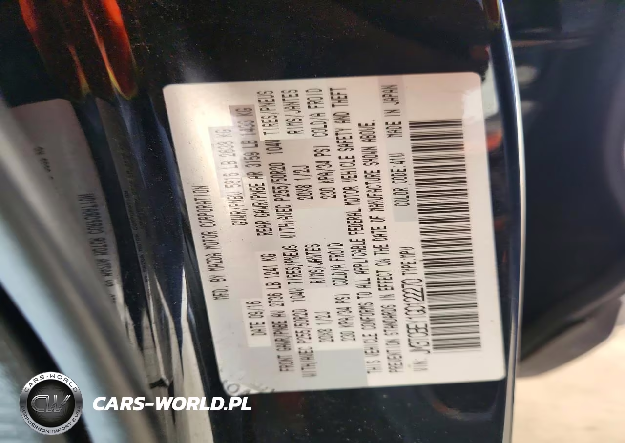 2016 Mazda Cx-9 Signature VIN:JM3TCBEY1G0122270 - 13