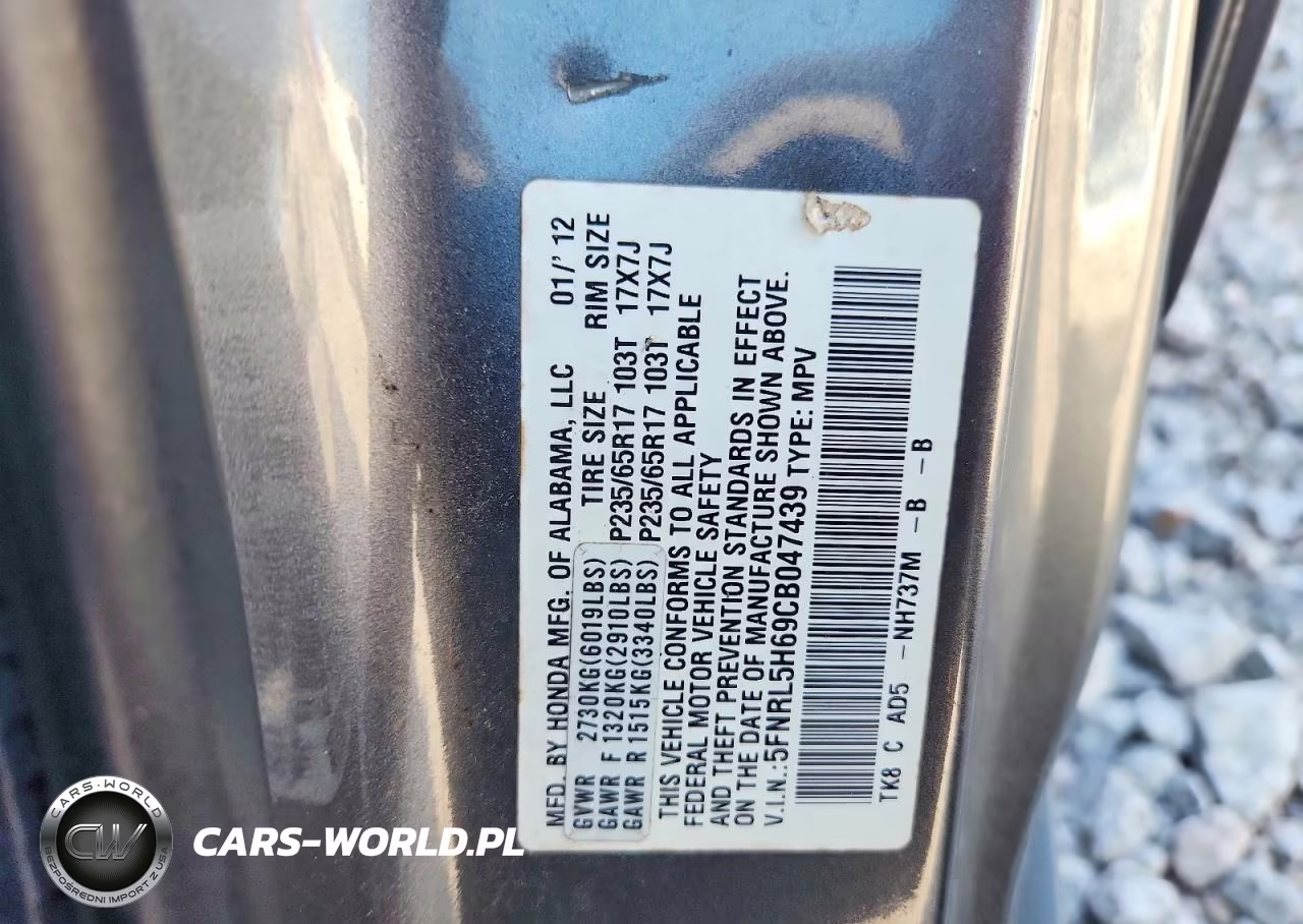 2012 Honda Odyssey Exl VIN:5FNRL5H69CB047439 - 13
