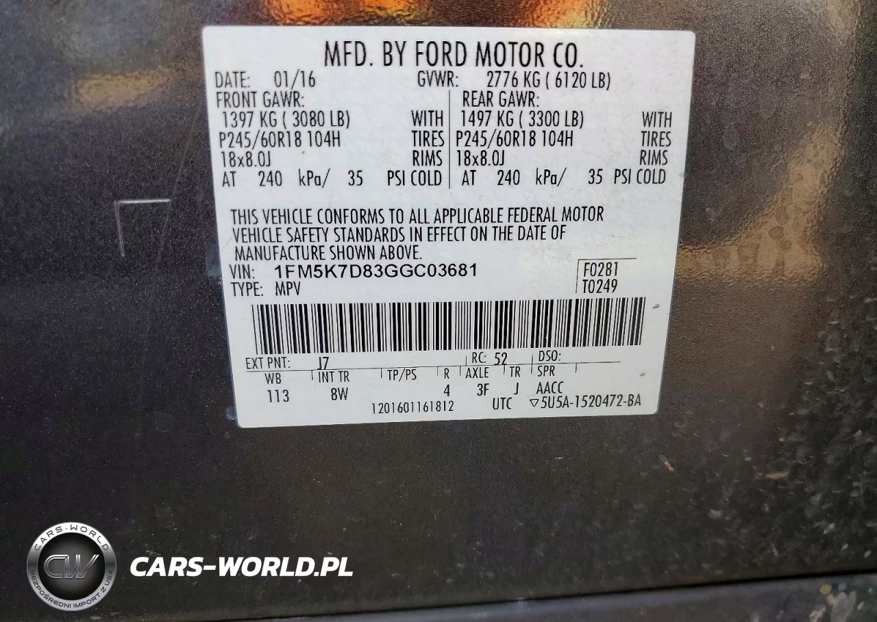 2016 Ford Explorer Xlt VIN:1FM5K7D83GGC03681 - 13