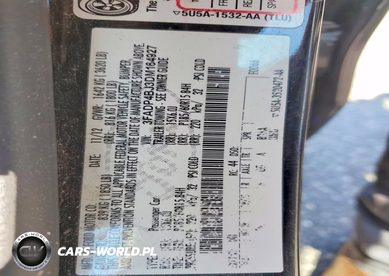 2013 Ford Fiesta Se VIN:3FADP4BJ3DM164927 - 12
