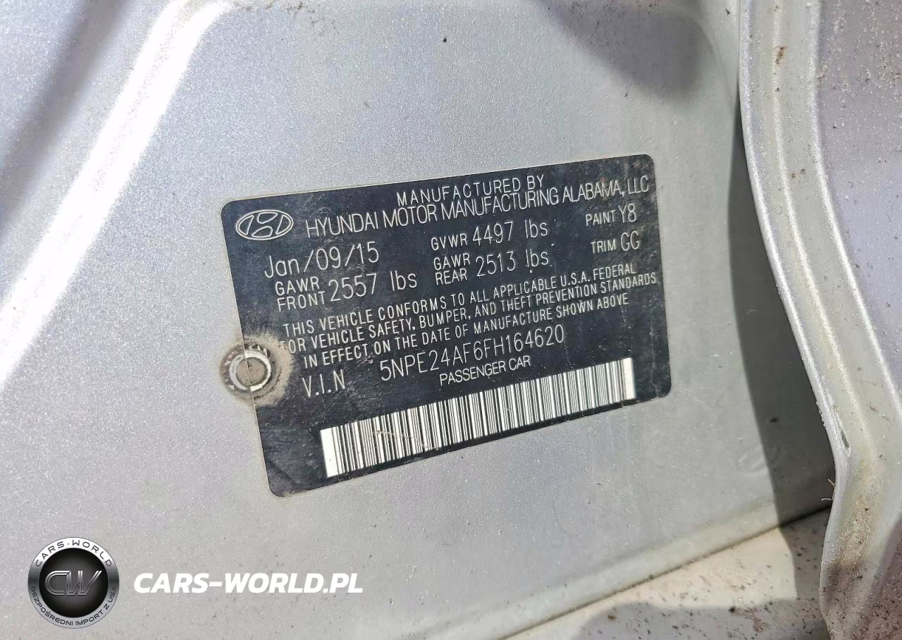 2015 Hyundai Sonata Se VIN:5NPE24AF6FH164620 - 12
