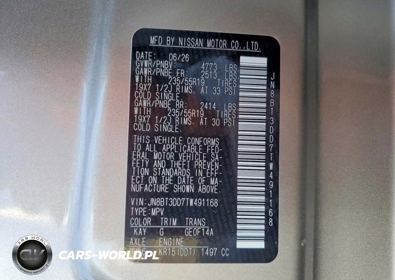 2026 Nissan Rogue Platinum VIN:JN8BT3DD7TW491168 - 14