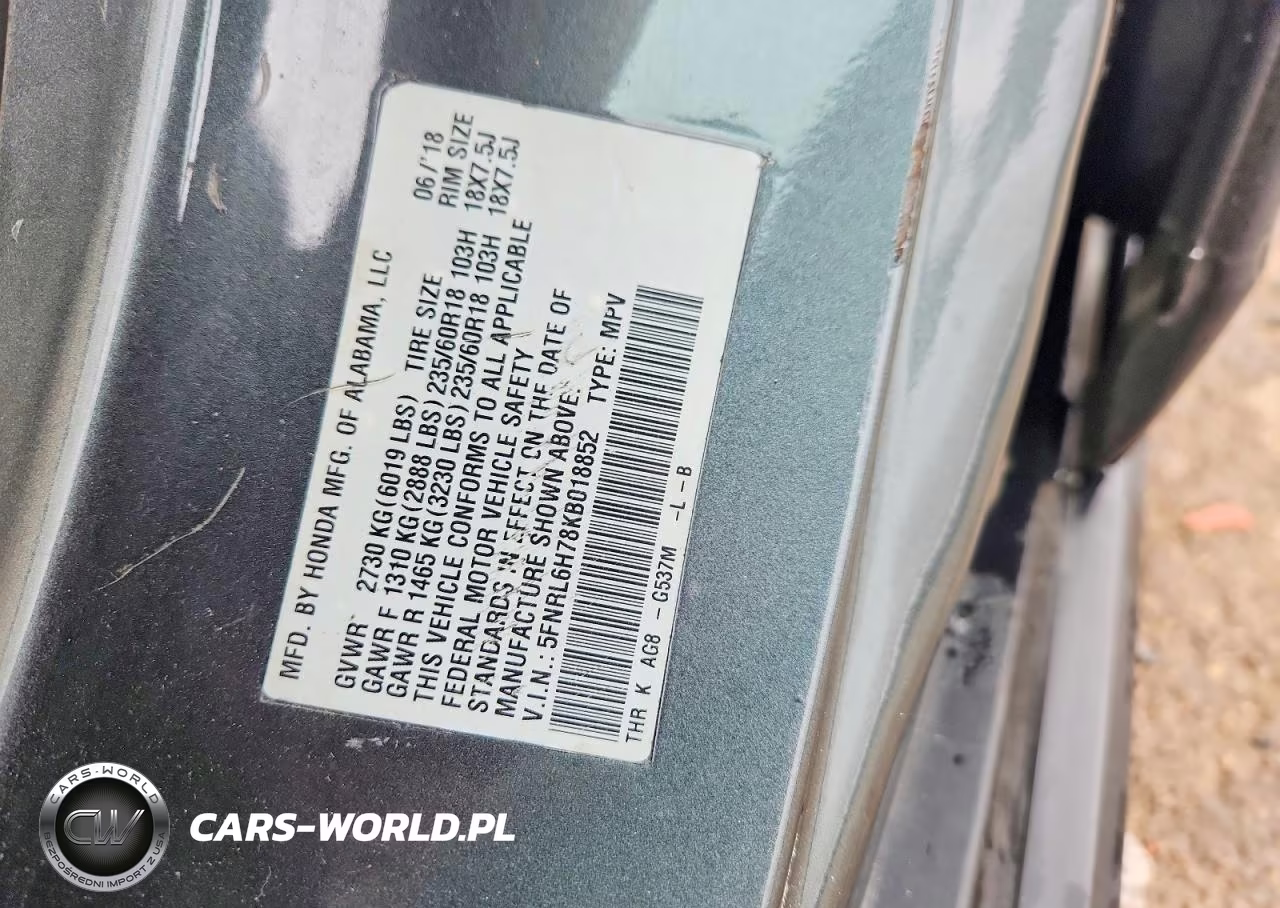 2019 Honda Odyssey Exl VIN:5FNRL6H78KB018852 - 13