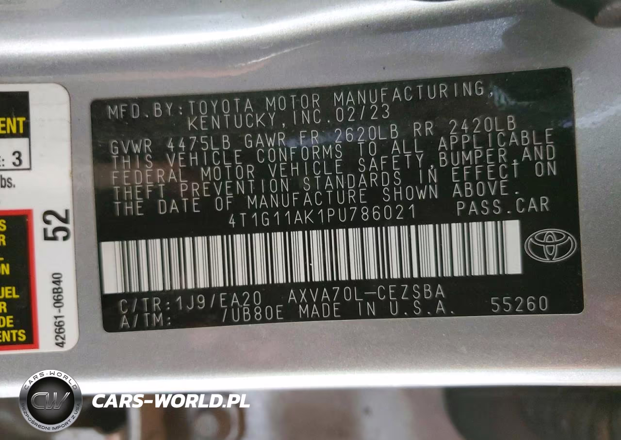 2023 Toyota Camry Se VIN:4T1G11AK1PU786021 - 12