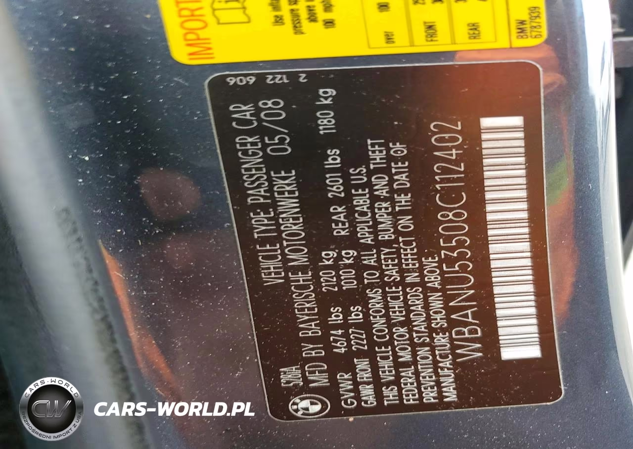 2008 BMW 528 I VIN:WBANU53508C112402 - 12