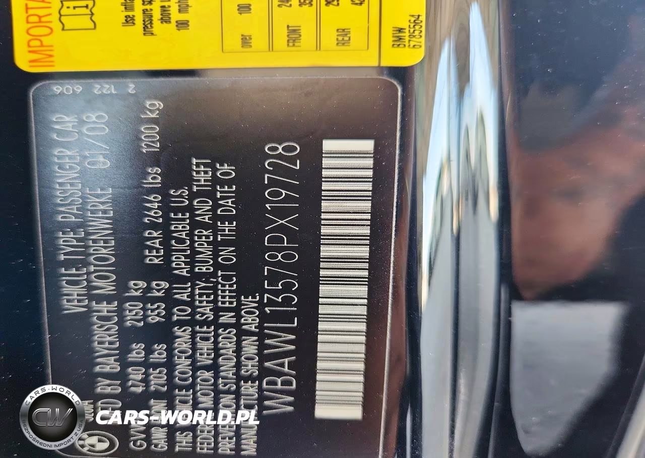 2008 BMW 328 I VIN:WBAWL13578PX19728 - 12