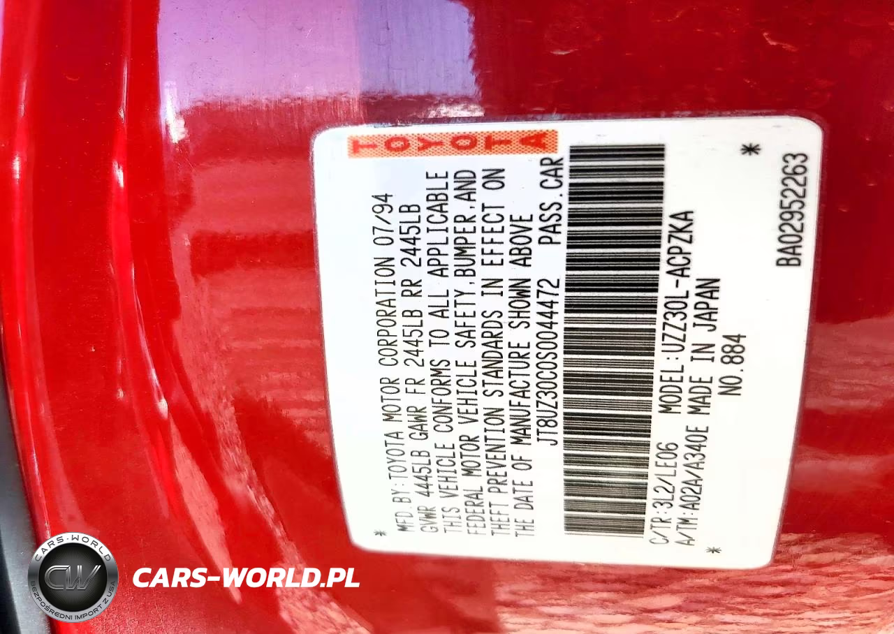 1995 Lexus Sc 400 VIN:JT8UZ30C0S0044472 - 12