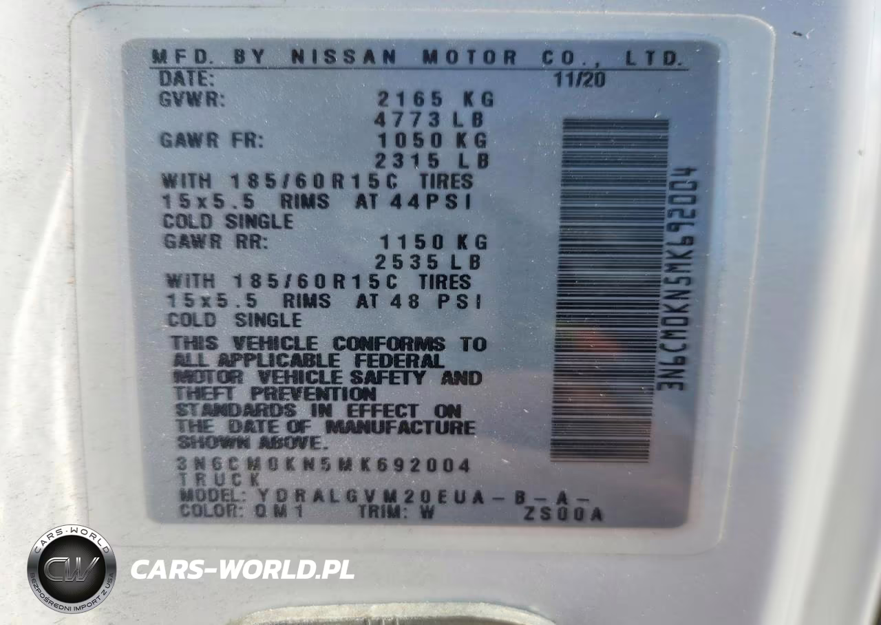 2021 Nissan Nv200 Delivery Van VIN:3N6CM0KN5MK692004 - 13