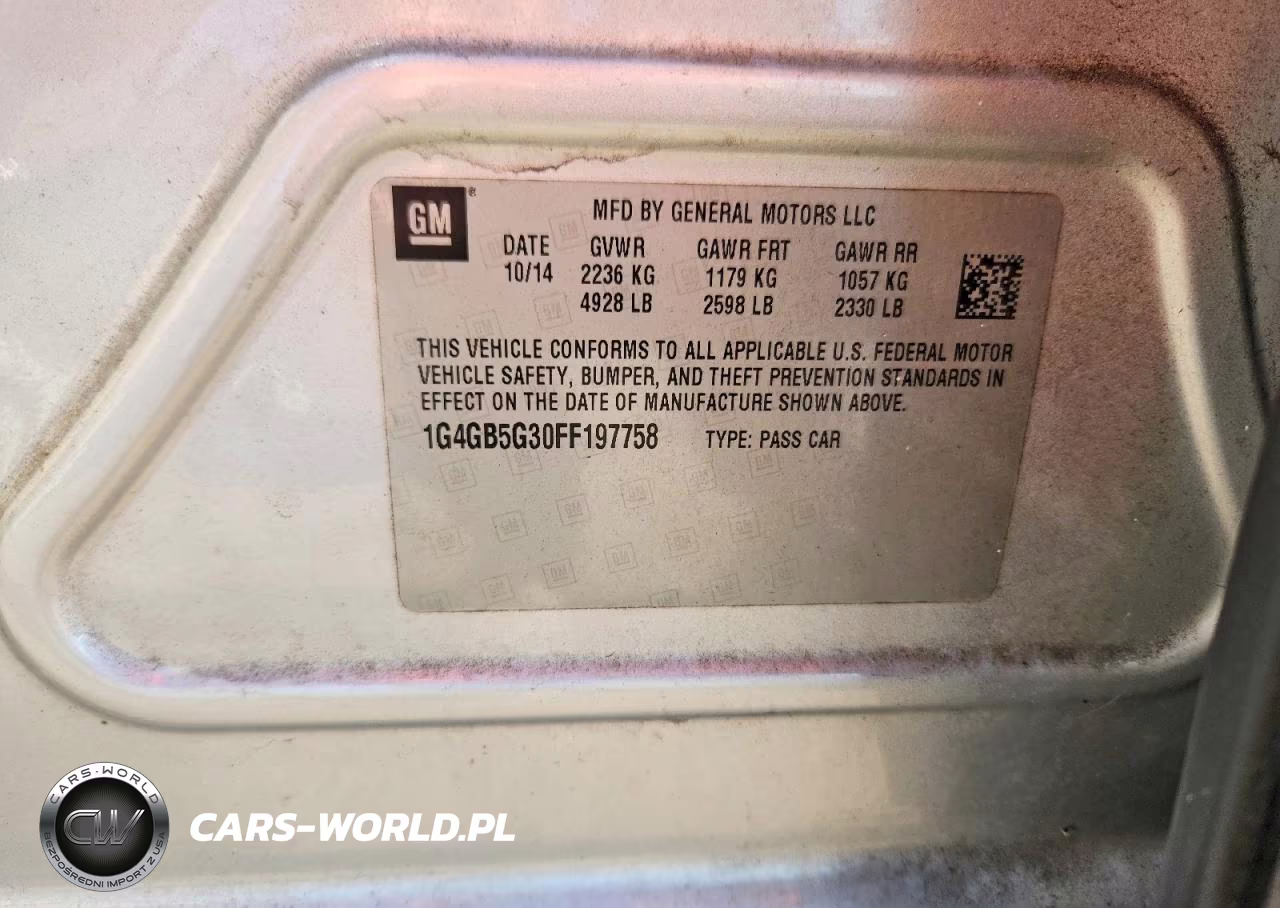 2015 Buick Lacrosse VIN:1G4GB5G30FF197758 - 12