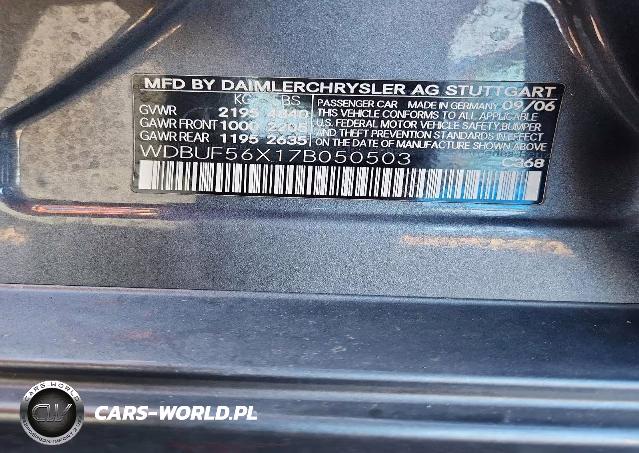 2007 Mercedes-Benz E 350 VIN:WDBUF56X17B050503 - 12