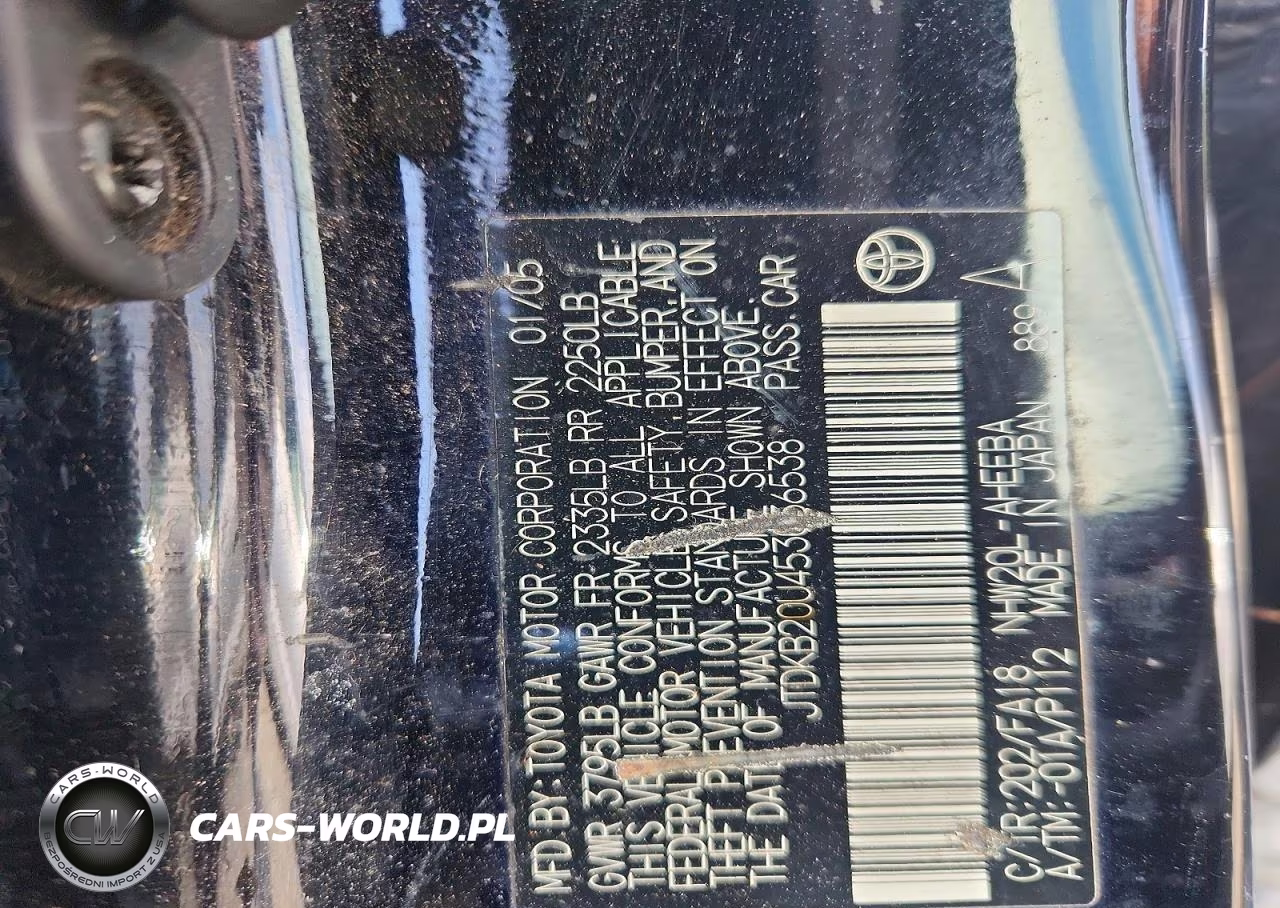2005 Toyota Prius Base VIN:JTDKB20U453036538 - 12