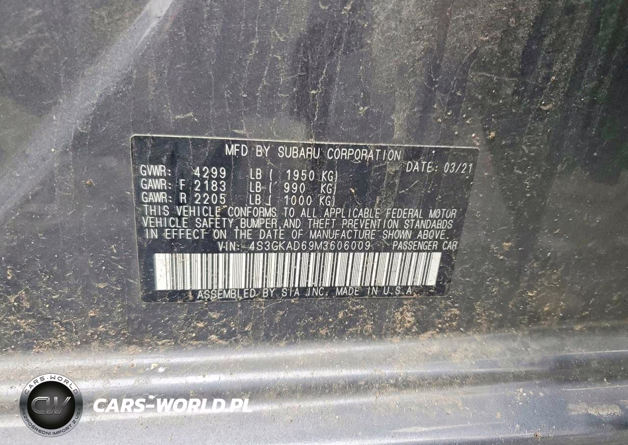 2021 Subaru Impreza Premium VIN:4S3GKAD69M3606009 - 12