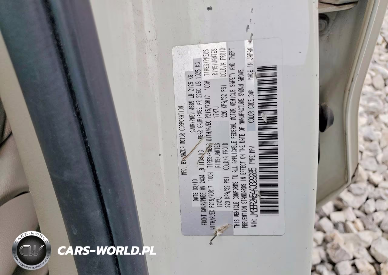 2010 Mazda Cx-7 VIN:JM3ER2W54A0329285 - 12
