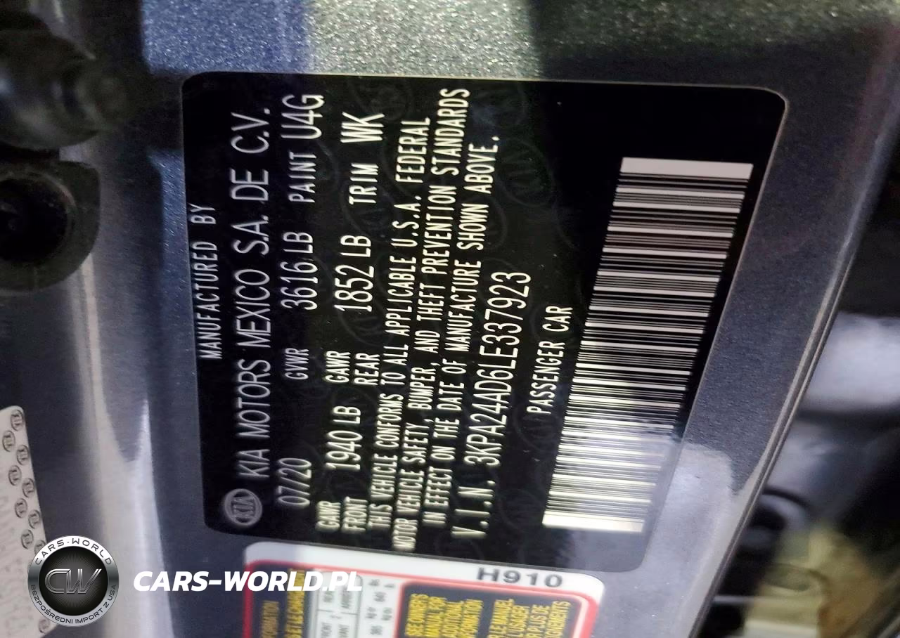 2020 Kia Rio S VIN:3KPA24AD6LE337923 - 12