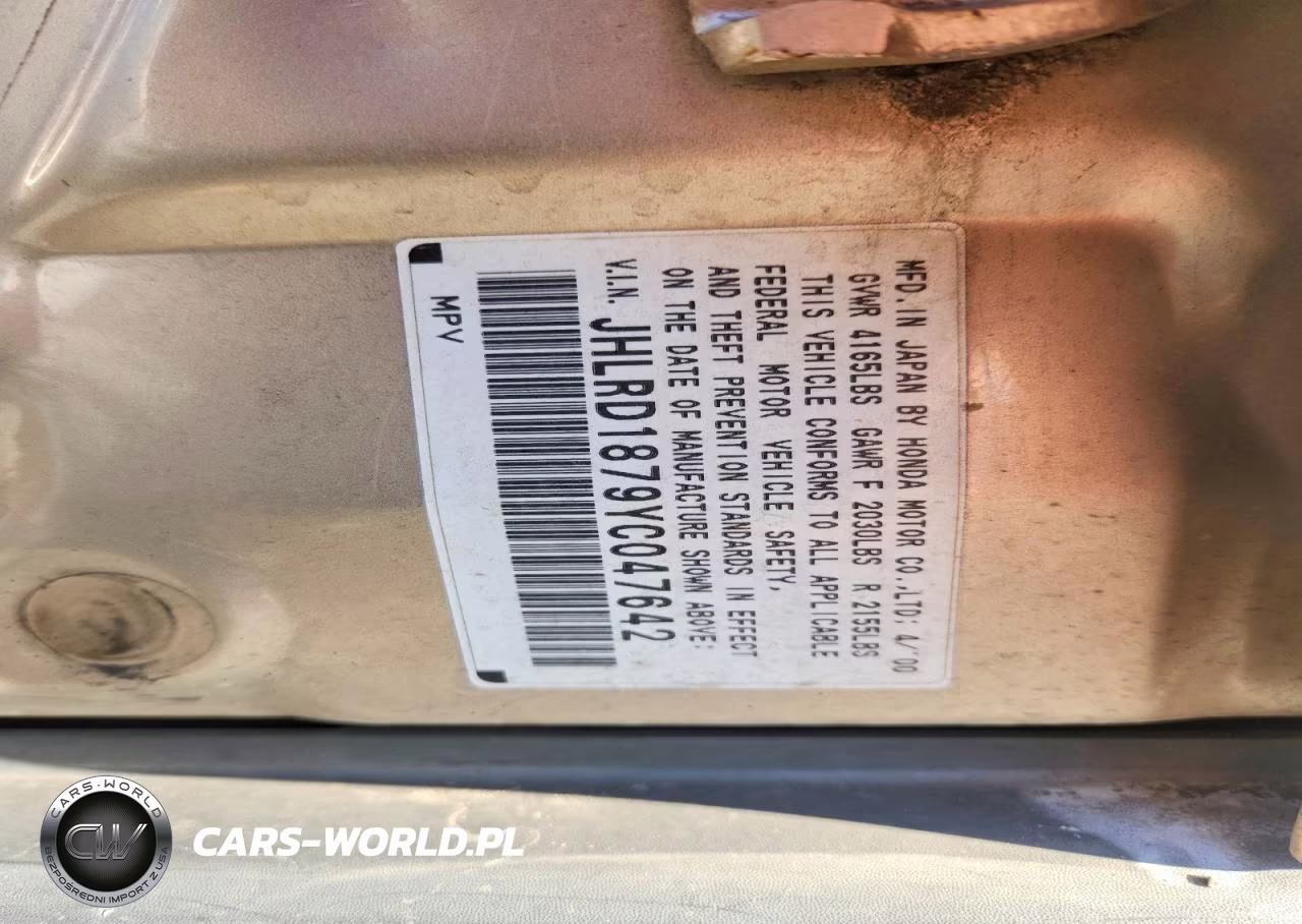 2000 Honda Cr-V Se VIN:JHLRD1879YC047642 - 13