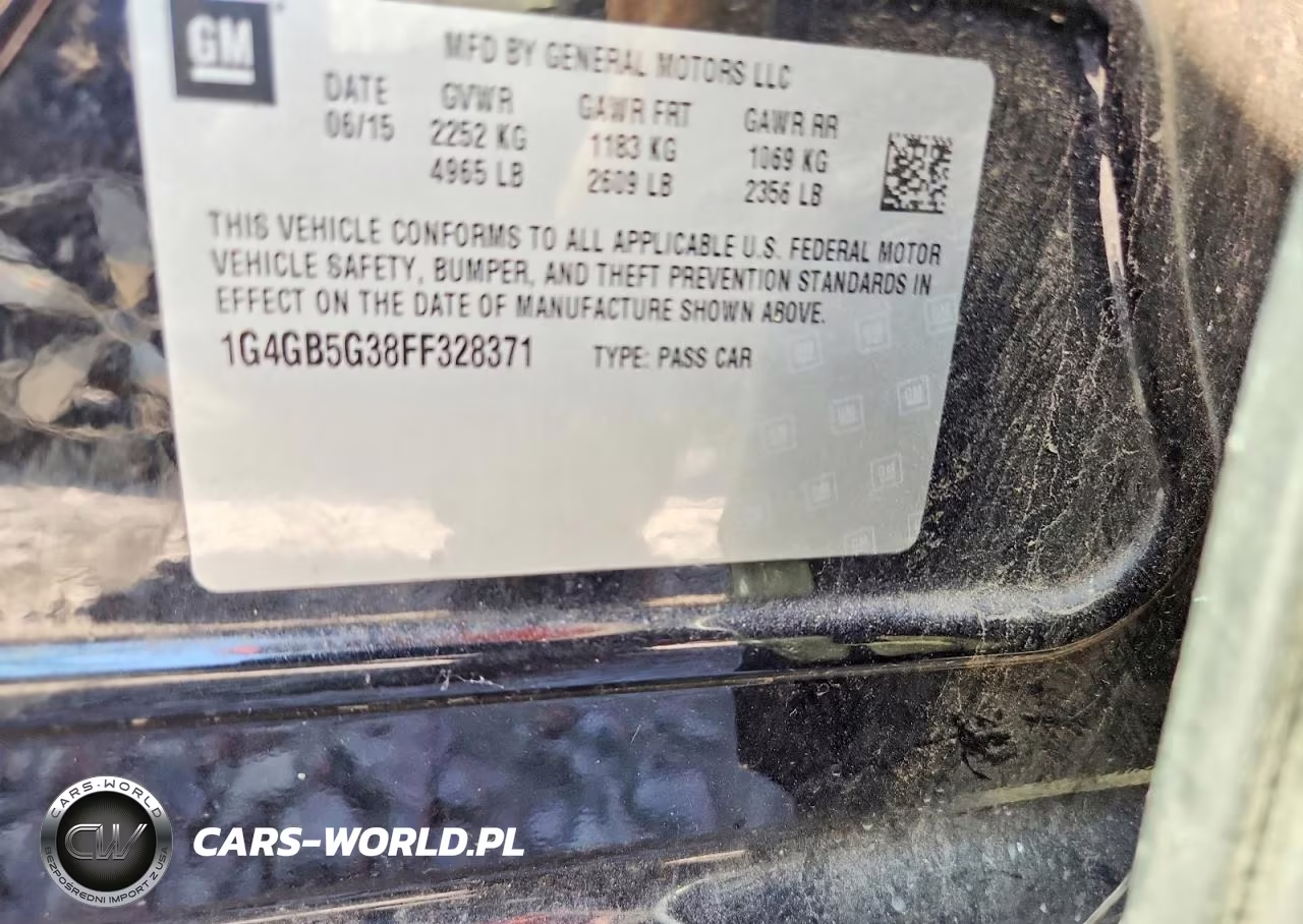 2015 Buick Lacrosse VIN:1G4GB5G38FF328371 - 12
