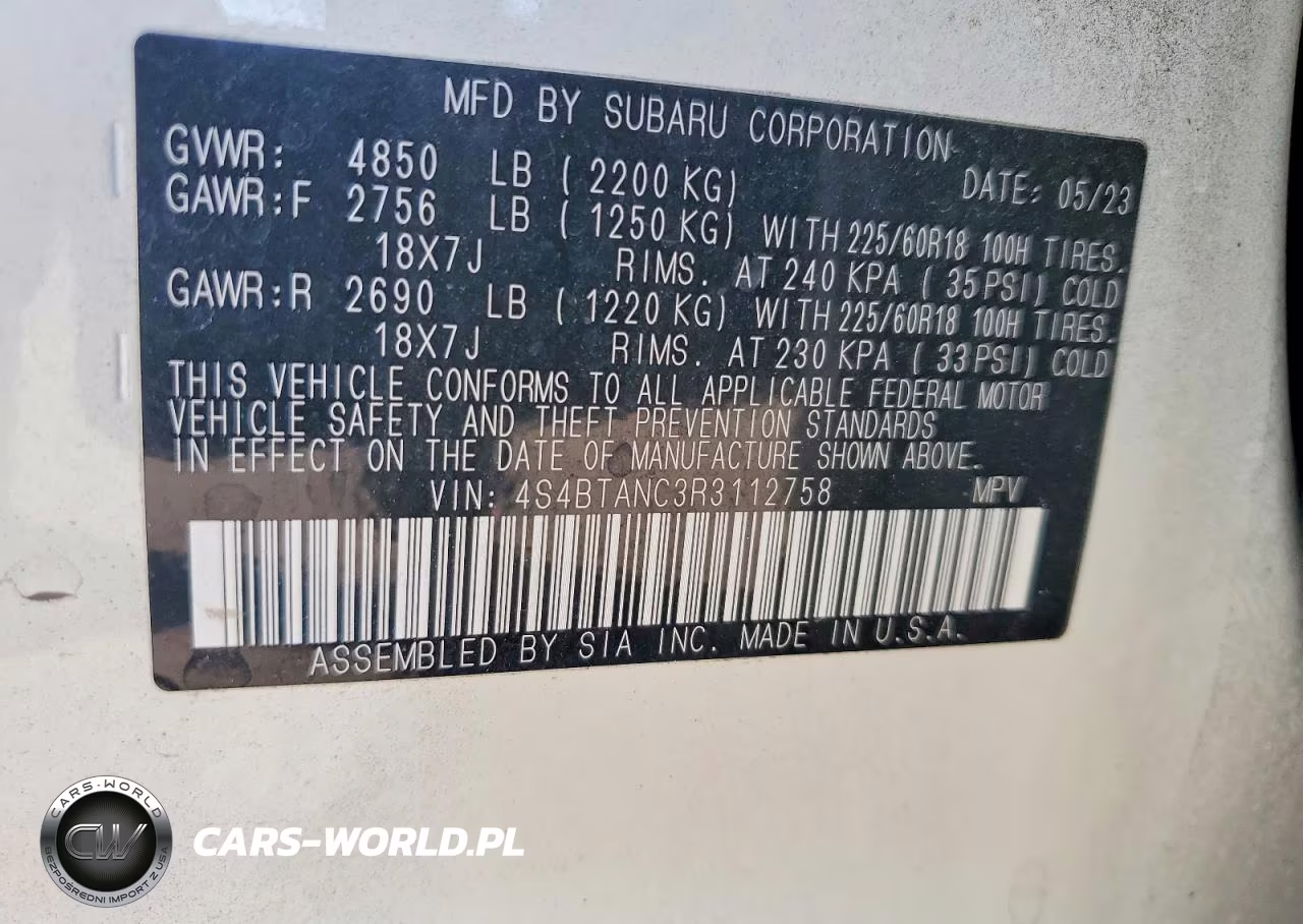 2024 Subaru Outback Limited VIN:4S4BTANC3R3112758 - 13