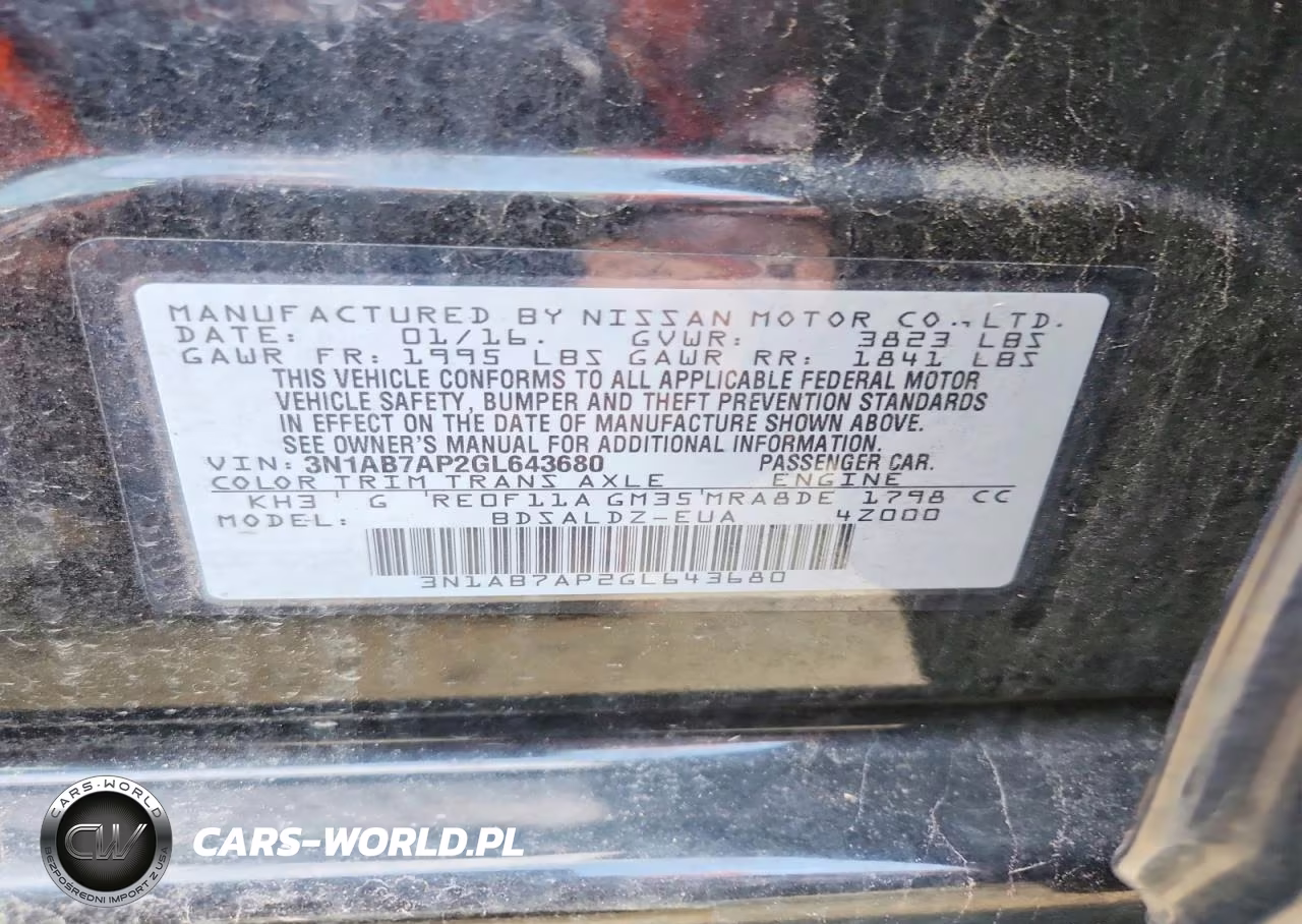 2016 Nissan Sentra Sv VIN:3N1AB7AP2GL643680 - 12