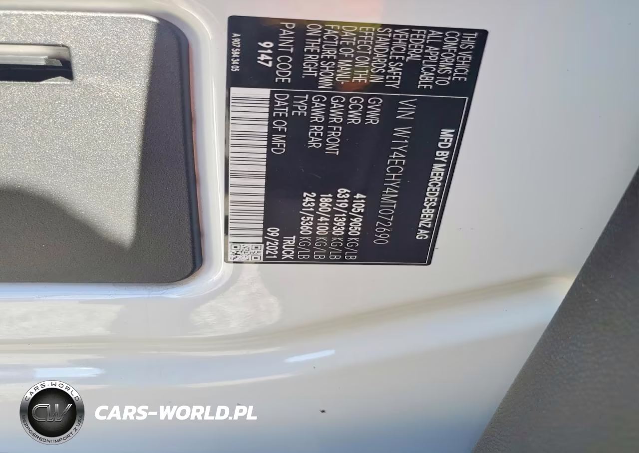 2021 Mercedes-Benz Sprinter 2500 Delivery Van VIN:W1Y4ECHY4MT072690 - 13