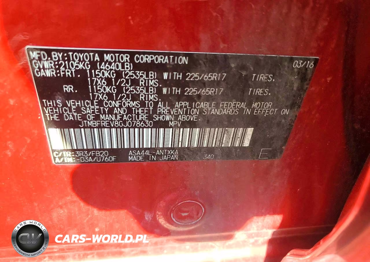 2016 Toyota Rav4 Le VIN:JTMBFREV8GJ078630 - 13