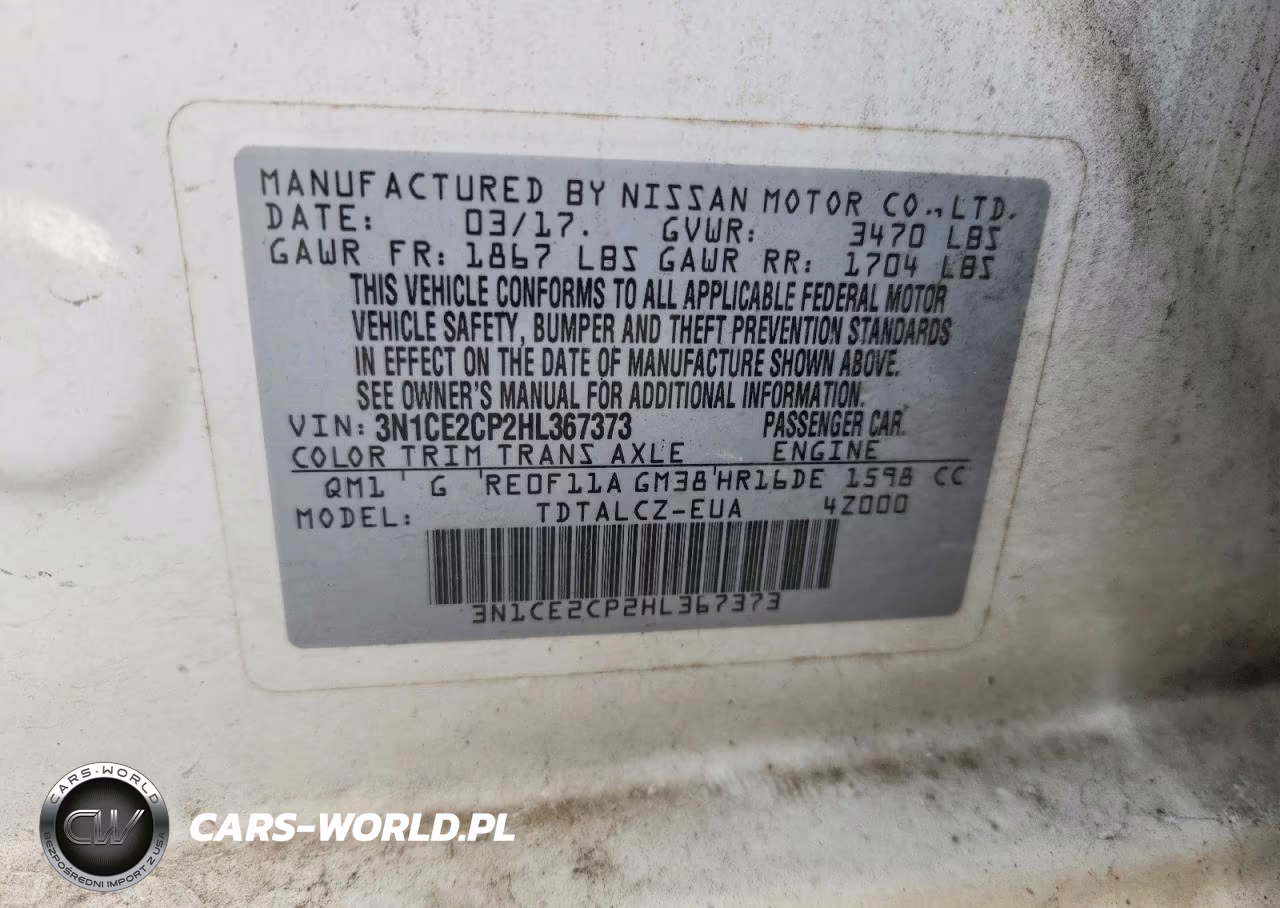 2017 Nissan Versa Note S Plus VIN:3N1CE2CP2HL367373 - 12
