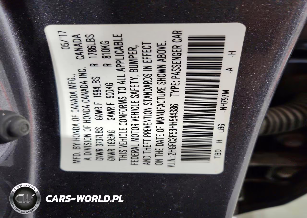 2017 Honda Civic Lx VIN:2HGFC2F53HH544386 - 13