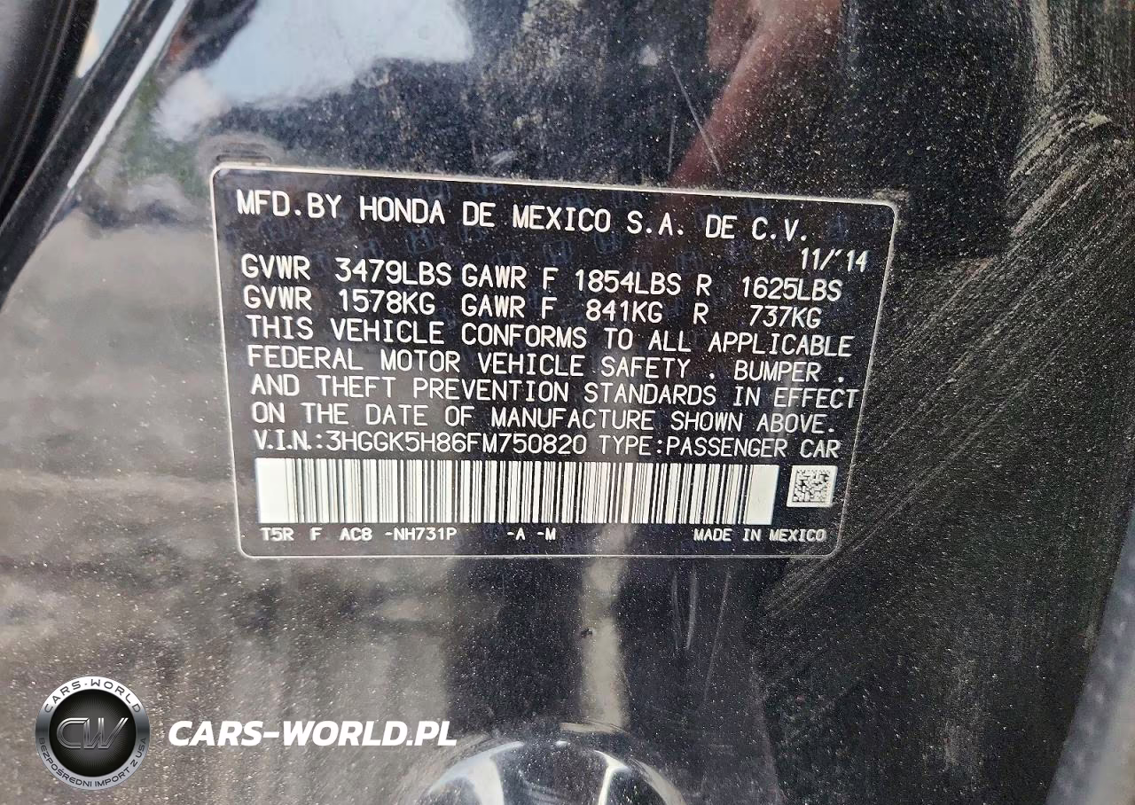 2015 Honda Fit Ex VIN:3HGGK5H86FM750820 - 12