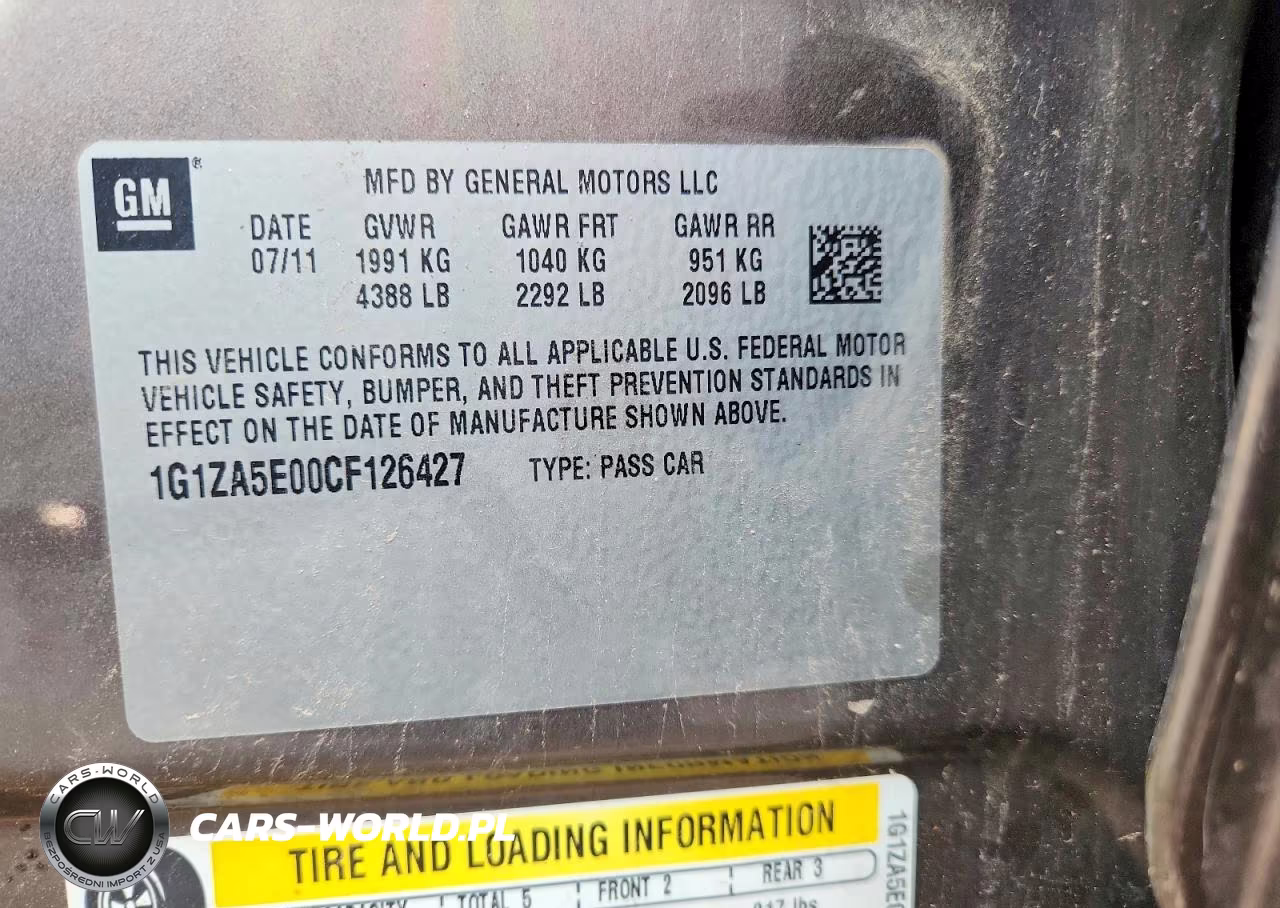 2012 Chevrolet Malibu Ls VIN:1G1ZA5E00CF126427 - 13