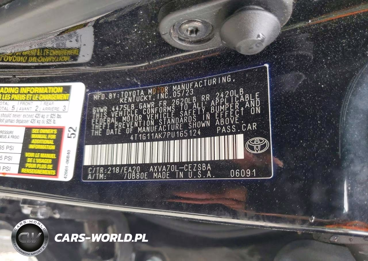 2023 Toyota Camry Se VIN:4T1G11AK7PU165124 - 12