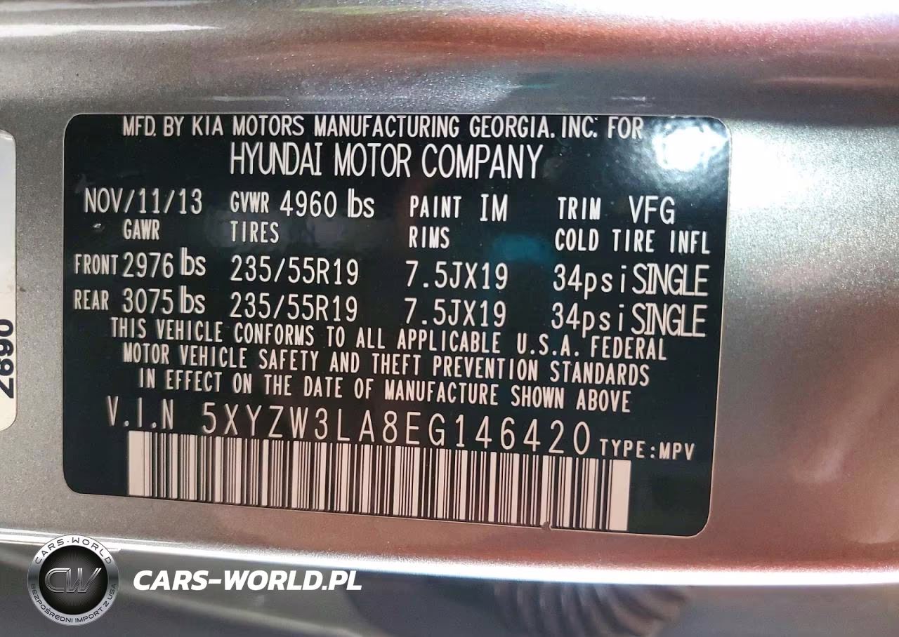 2014 Hyundai Santa Fe Sport 2.0T VIN:5XYZW3LA8EG146420 - 12