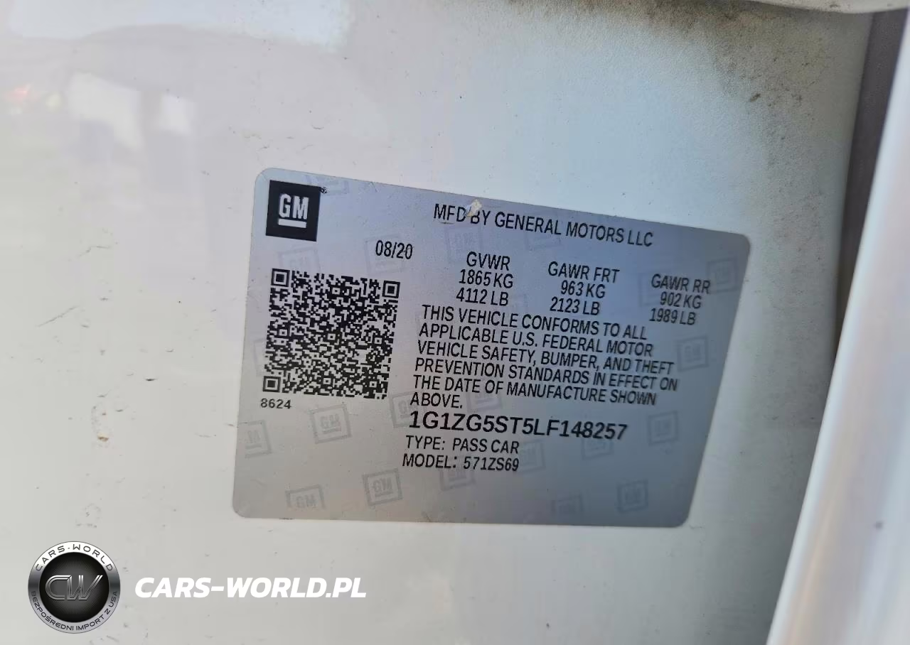 2020 Chevrolet Malibu Rs VIN:1G1ZG5ST5LF148257 - 12