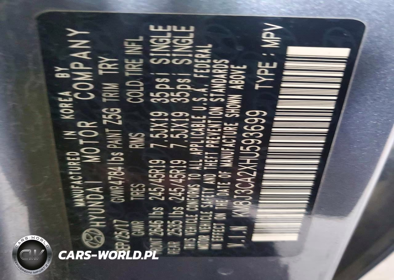 2017 Hyundai Tucson Sport VIN:KM8J3CA2XHU593699 - 14