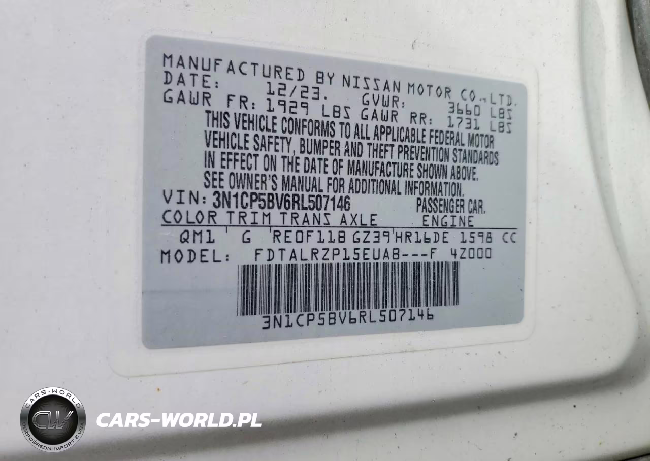 2024 Nissan Kicks S VIN:3N1CP5BV6RL507146 - 13
