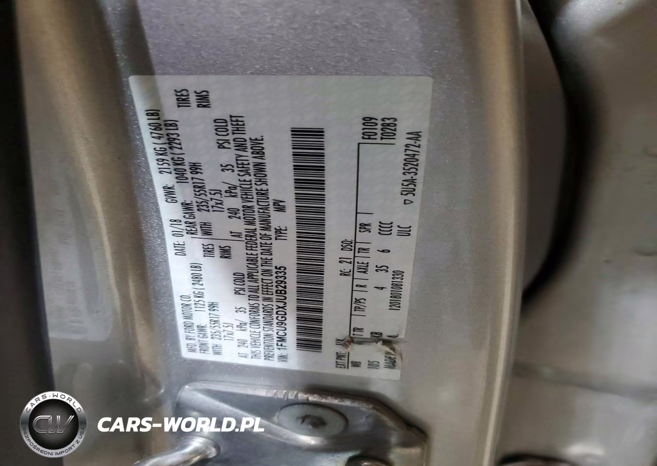 2018 Ford Escape Se VIN:1FMCU9GDXJUB29335 - 12
