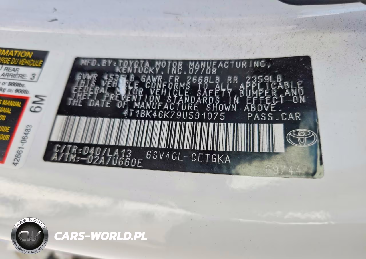 2009 Toyota Camry Xle V6 VIN:4T1BK46K79U591075 - 12