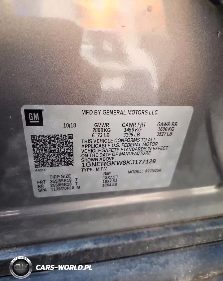 2019 Chevrolet Traverse Lt VIN:1GNERGKW8KJ177129 - 13
