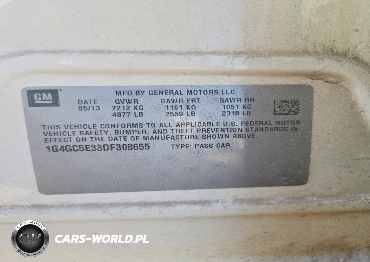 2013 Buick Lacrosse VIN:1G4GC5E33DF308655 - 12